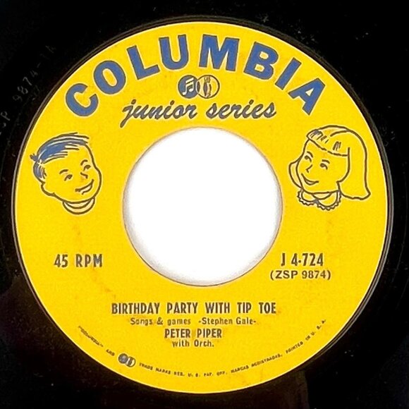 Vintage Columbia Junior Series 45 RPM Vinyl Record with Decca Sleeve - Picture 3 of 4